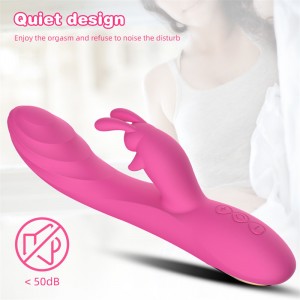 Vibrator cu două limbi – Vibrator 2 în 1 cu stimulare a punctului G și masaj pentru clitoris pentru ureche de iepure