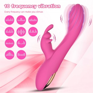 Dvojezični vibrator – 2-u-1 vibrator sa stimulacijom G-tačke i masažerom za klitoris zečjeg uha