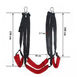 Ultimate Sensual Bondage Kit con cavigliere in nylon nero e manette per giochi in porta
