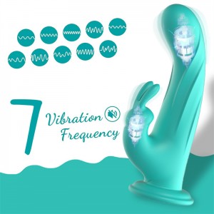 Vynikajúci vibračný masážny prístroj pre králiky na diaľkové ovládanie.Nebeská modrá/fialová【DL-WV-017】