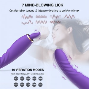 3-in-1 Lasar Harshe, tsotsar nonuwa, da G-Spot Stimulation Vibrator: The Ultimate Pleasure Machine【DL-WV-238】
