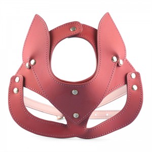 လိင်ဂိမ်းများအတွက် Domlust Erotic Sexy Leather PU Blindfold for Couples Eye Mask