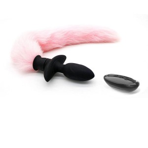 Amazon Bestseller Remote-Controlled Dog Tail Butt Plug Vibrating Massager Seks Toys