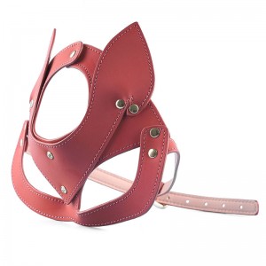 Domlust Erotic Sexy Leather PU Flipd for Coups Eye Mask for Sex Games