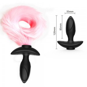 Amazon Bestseller Remote-Controlled Dog Tail Butt Plug Vibrating Massager Sex Toys