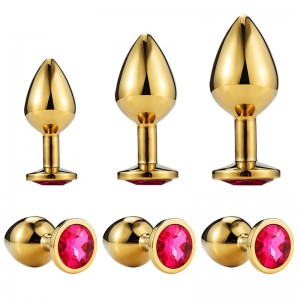 Crystal Jewelry සමඟ Domlust Golden Butt Plug සමඟ සුඛෝපභෝගී සහ සතුටේ උපරිමය අත්විඳින්න.