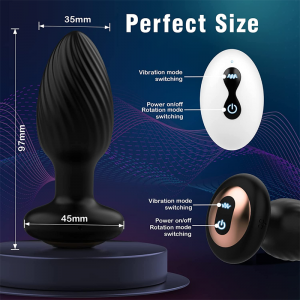 Domlust 360 ° Rotating Wireless Vibration Butt Plug Anal Masculino - Experimente diversas sensações orgásticas
