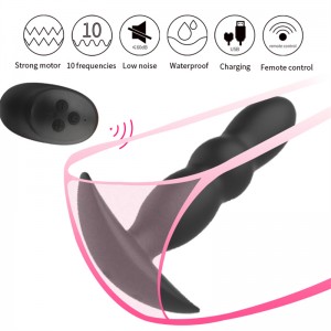 Massageador de próstata com controle remoto – vibrador anal com 3 configurações de vibração forte para prazer com as mãos livres.