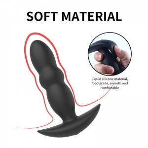 Remote Control Thrusting Prostat Massager - Anal Vibrator karo 3 Setelan Getaran Kuwat kanggo Hands-Free Pleasure.