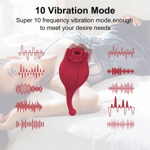 Masajeador vibratorio de succión Rose Pen Design: el orgasmo penetrante definitivo [DL-ROSE-67]
