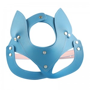 Domlust Erotic Sexy Leather PU Blindfold for Couples Eye Mask bakeng sa Lipapali tsa Thobalano