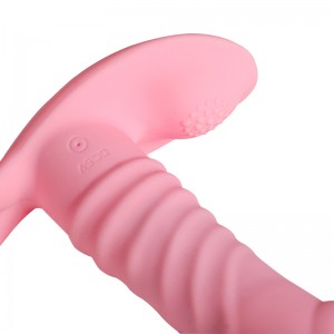 Thrusting G-spot Dildo Panty Vibrator-носимый пульт дистанционного управления 3 режима 10 вибрирующих секс-игрушек для женщин (розовый)