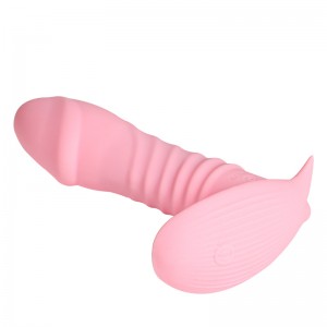 Vibrátor kalhotek Dildo s bodem G – nositelné dálkové ovládání 3 režimy 10 vibračních erotických pomůcek pro ženy (růžová)