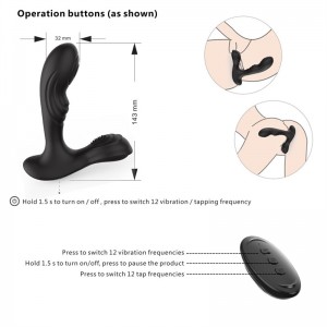 Безжичен масажор за простата с анална тапа и дистанционно управление: Водоустойчива секс играчка за мъже