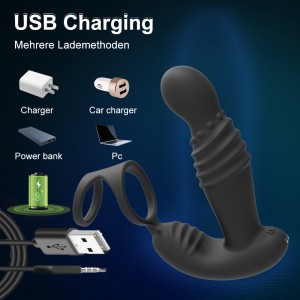 Domlust Remote Control Thrusting Cock Ring Analni vibrator za prostatu [DL-MV-223]