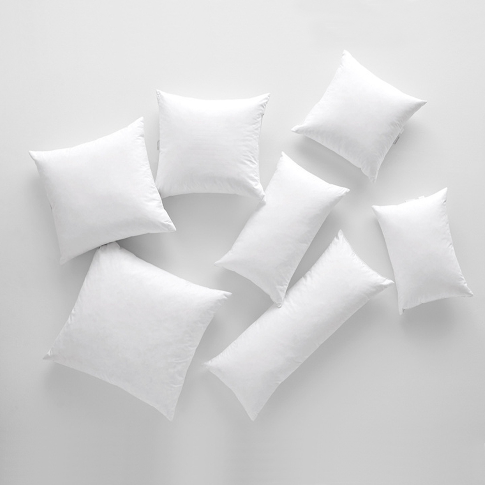 Coixins (conjunt de 2, blancs), coixins quadrats de 20 x 20 polzades per a sofà, llit i sofà Coixins decoratius per farcir-Insercions de coixí per a sofà interior