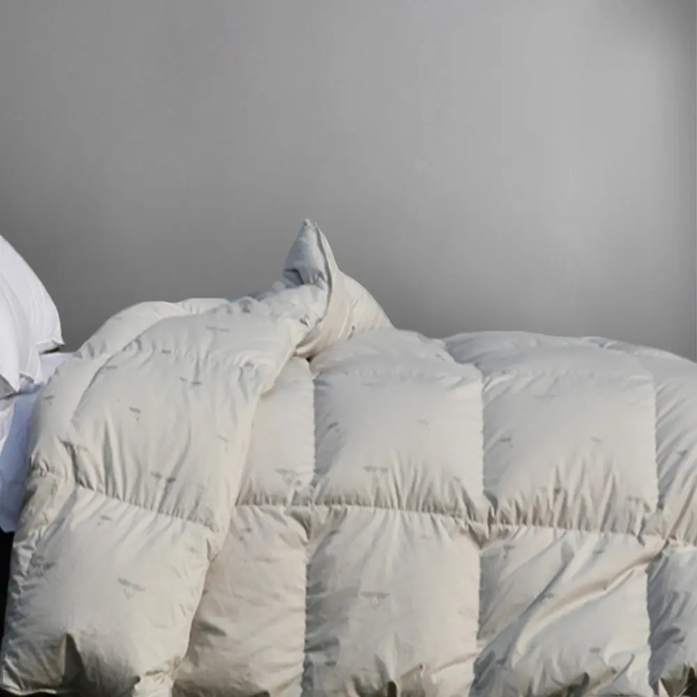 Comforter Gé Liath 95/5, Tionchar Ultra-Bhog / Compordóir Gé Dúin, Bailiúchán Baile Teas Meán Gach Séasúr Ionsáigh Duvet Fluffy