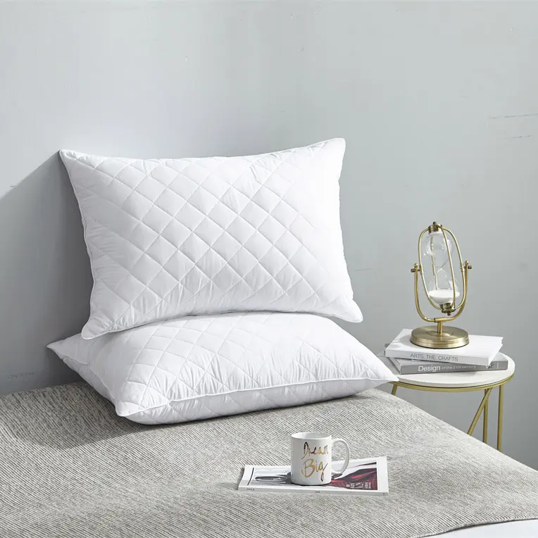 Dijamantski prošiveni uzorak Sendvič 3 sloja mekani jastuk za podršku Umetci - pogodno za bočne i stražnje spavače - 100% mikrovlakana Brušena površina Jastuci za krevet
