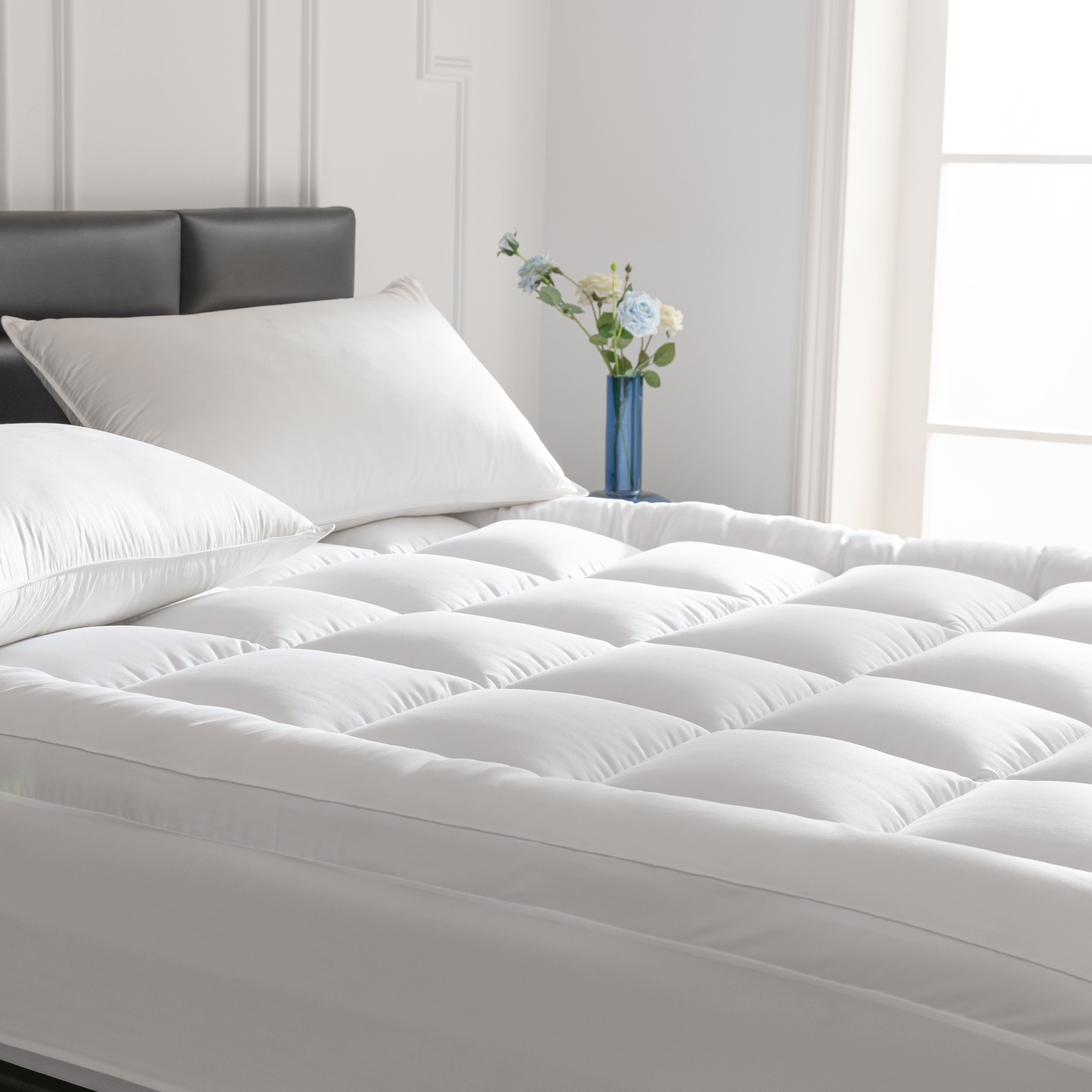 Препун душек, екстра дебео навлака за душек, уграђена заштита за душек -11-21″ са еластичним дубоким џепом за надмадрац