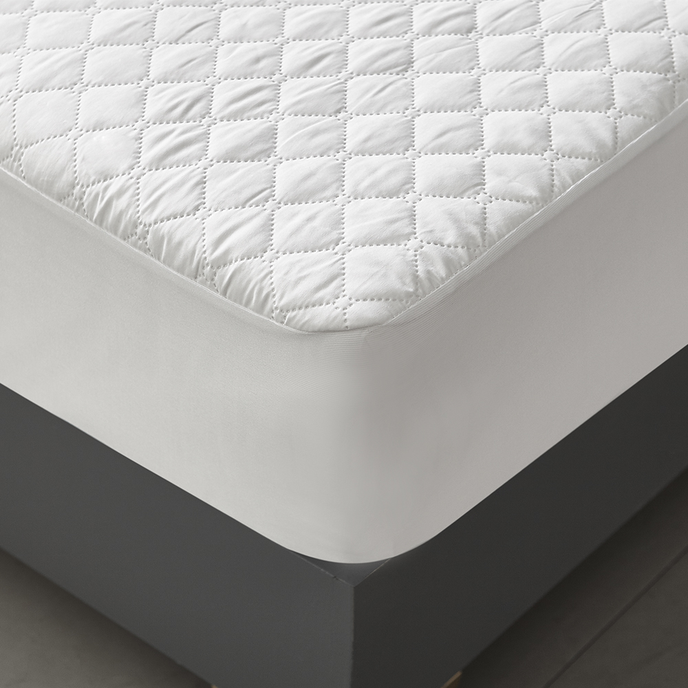 Вградена подлога за душек со ултразвучно ватирање - Еластична монтирана заштита за душек - капакот на душекот се протега до 16 инчи длабоко - Навлака за душек што може да се пере во машина