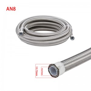 2021 Good Quality Nylon Braided Oil Cooler - Stainless Steel Braided 8AN PTFE Hose AN8 Fuel Pipe Roll PTFE Tube for Auto Racing – HaoFa