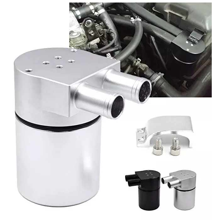 Car Auto Cylinder Diesel Reserve Oil Can Universal Aluminum 300ml 375ml Racing Oil Catch Can With Air Filter