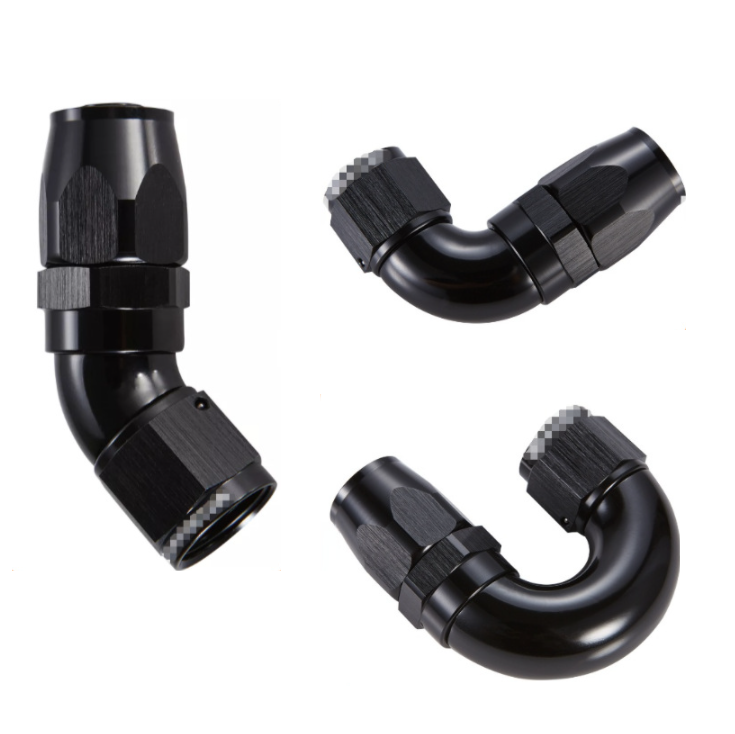 Aluminum 10AN AN10 45/90/180 Degree Female One Piece Swivel Full Flow Hose An Fitting Connector