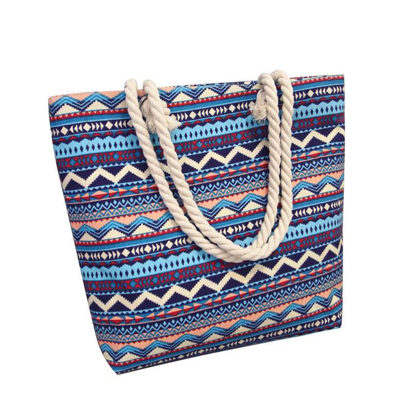 Китайска фабрична платнена чанта в етнически стил, висококачествена модна екологична чанта за пазаруване в насипно състояние