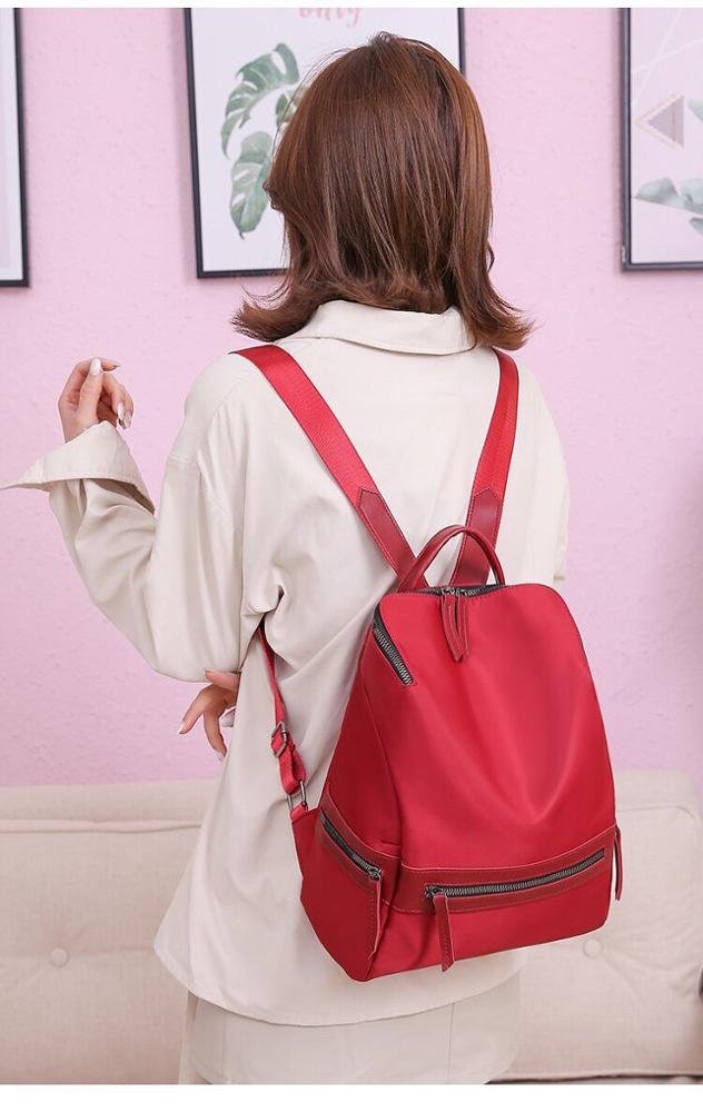 Wholesale black Leather Backpack for Girls Schoolbag Casual Daypack Women Backpack