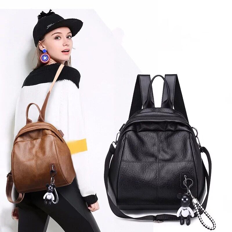 លក់ដុំម៉ូតមិនជ្រាបទឹក លំហែរកាយ Cute Pu Leather Women Mini Traveling Backpack