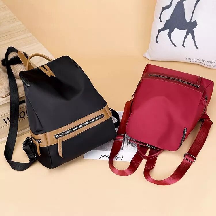 Wholesale black Leather Backpack for Girls Schoolbag Casual Daypack Women Backpack