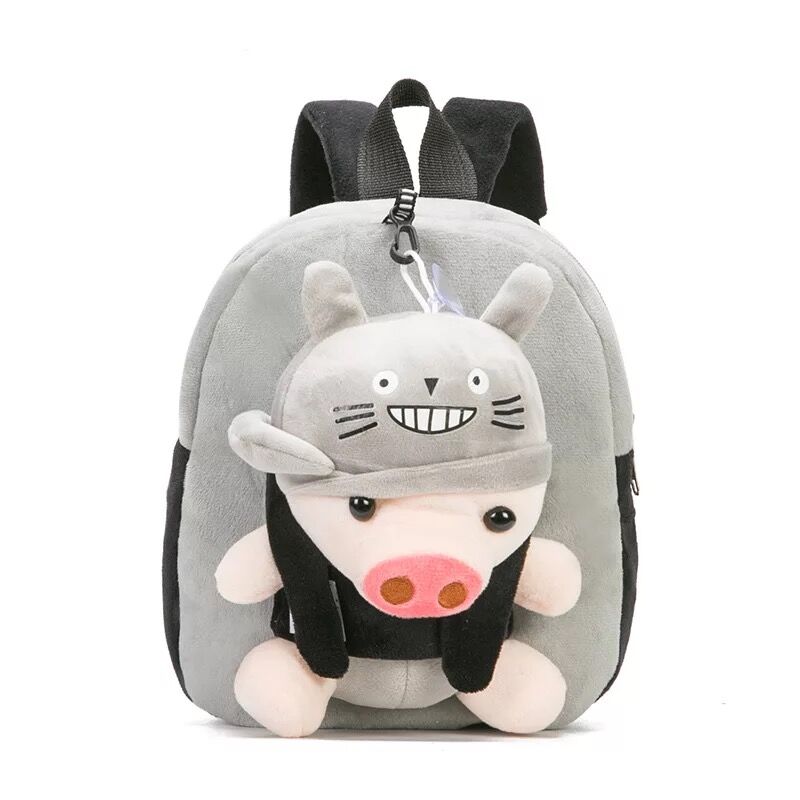 Bag-sgoile Cute Plush Teddy Bear Backpack airson Clann le Ìomhaigh sònraichte