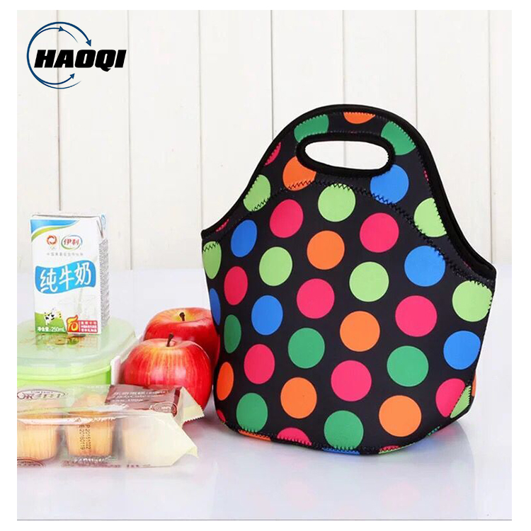 Office school Sublimation tote reusable kids cooler neoprene insulated lunch bag