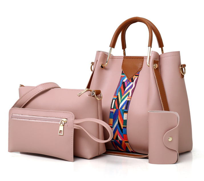 متعدد الألوان حقيبة يد مجموعة حقيبة يد نسائية حقيبة كتف حمل الحقائب
