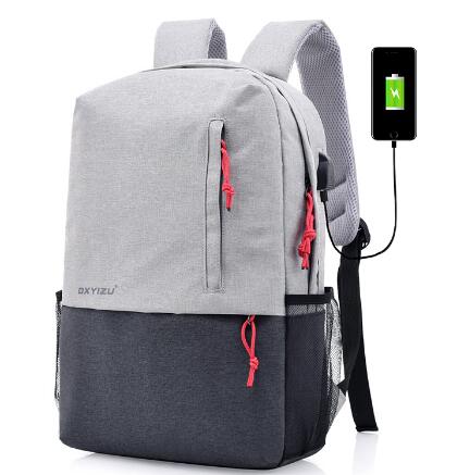 यूएसबी चार्जिंग पोर्टसह घाऊक व्यवसाय पॉलिस्टर लॅपटॉप बॅग बॅकपॅक
