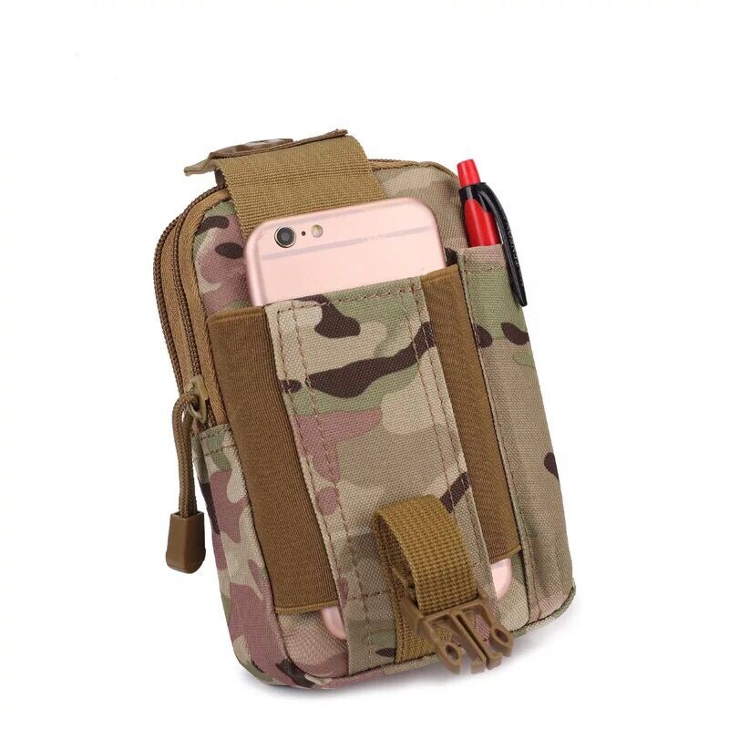 ACU camo buitensporten mini hechten heuptas schoudertas meerdere tassen voor mobiele telefoon sleutelhangers