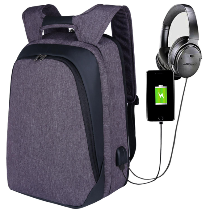 Fashion Detachable Custom Waterproof Laptop Backpack with usb Charging Port