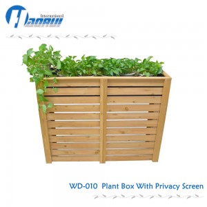 Krabička na rastliny s obrazovkou na ochranu súkromia