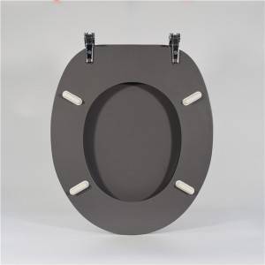 MDF Wood Toilet Seat - Matte Grey
