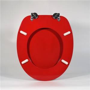Gegoten houten toiletbril – rood type