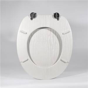 MDF WC-ülőke – fehér fa vonalú