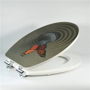 Тоалетно седиште од МДФ – Тип на пеперутка