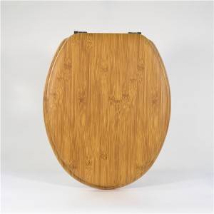 Asento de inodoro de madeira moldeada - tipo bambú