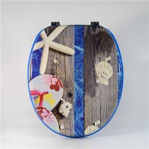 Формоване дерев’яне сидіння для унітазу – синя дошка