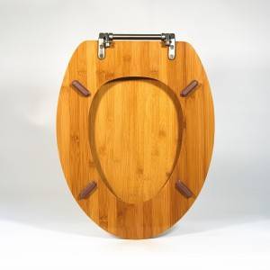 Setulo sa Toilet ea Lehong la Tlhaho - Bamboo (19 inch)
