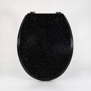 Polyresin Toilet Seat - Glitter Black