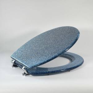 Polyresin Toilet Seat - Glitter Blue