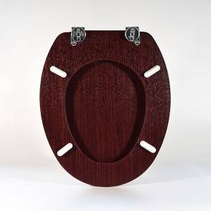 Molded Wood Toilet Kujera - Nau'in Cherry