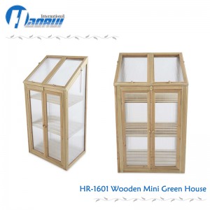 Fából készült mini zöld ház