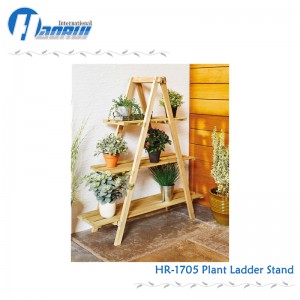 Suporte para escada de madeira para plantas